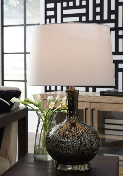 Tenslow - Glass Table Lamp - Antique Black by Ashley – view 3