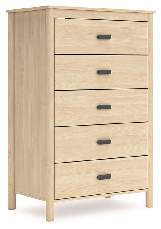 Cabinella - Five Drawer Chest - Tan by Ashley – Accent Chests