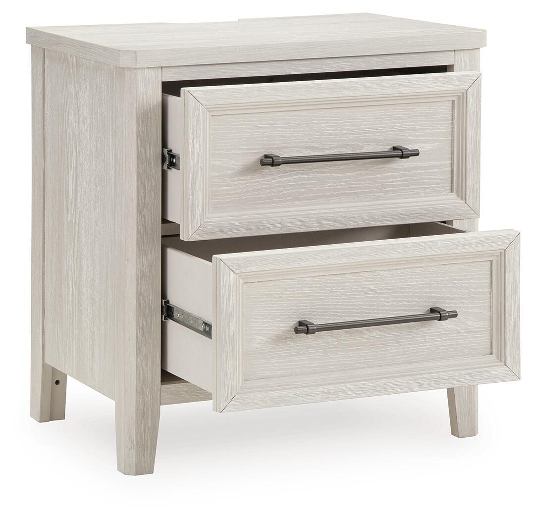Darbonton - Two Drawer Night Stand - Dove White by Ashley – view 3