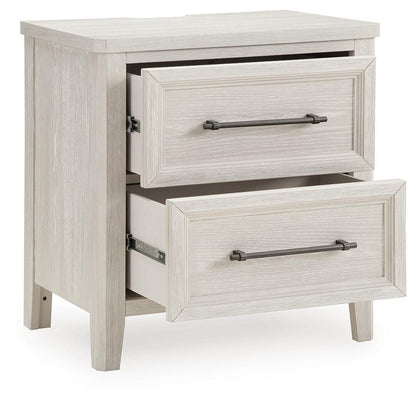 Darbonton - Two Drawer Night Stand - Dove White by Ashley – view 3