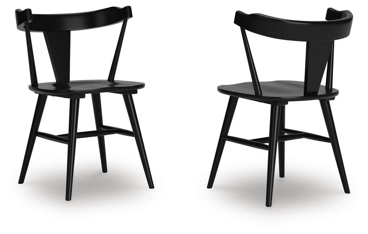 Gretlynn - Dining Room Side Chair (Set of 2) - Black by Ashley – view 3