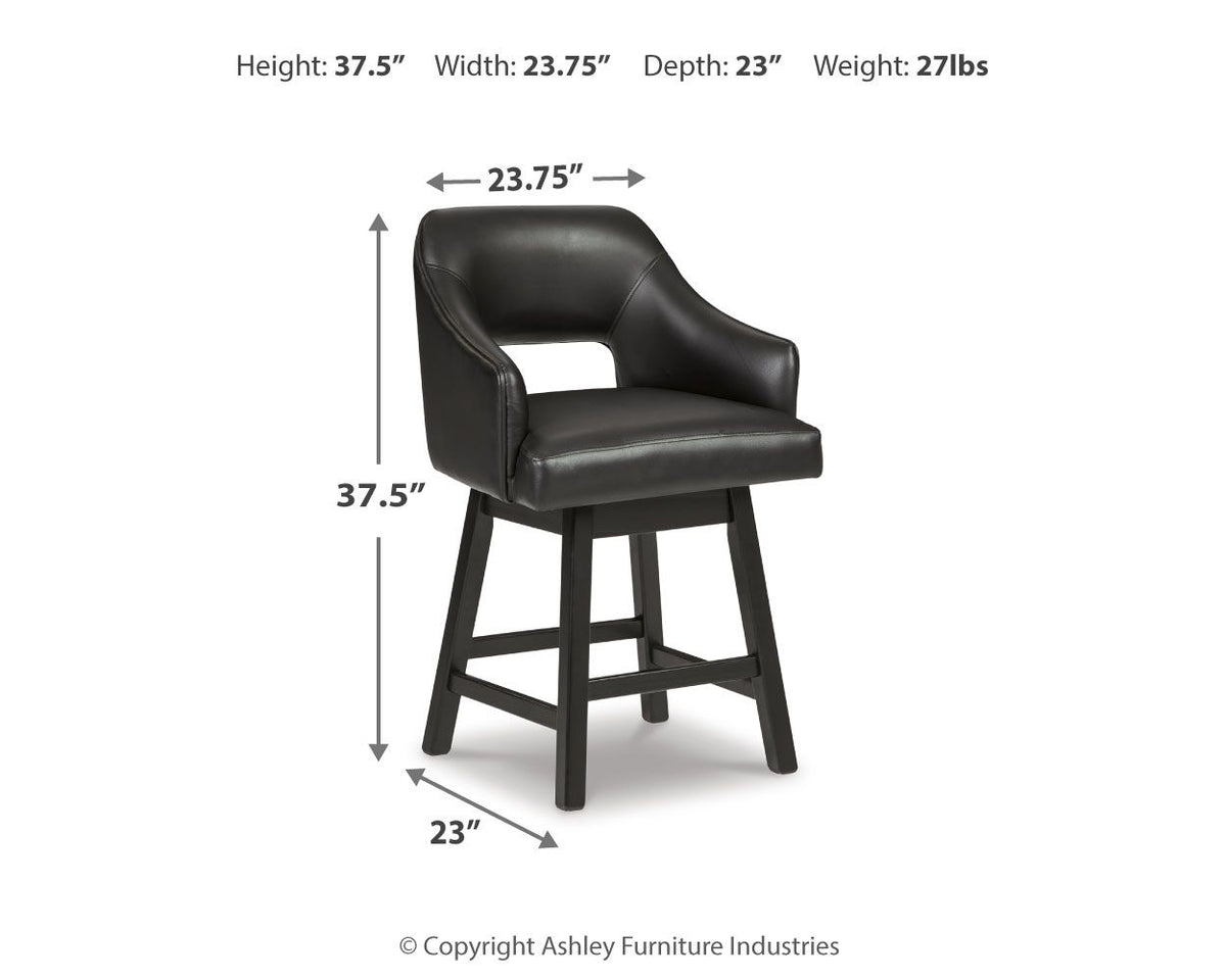 Tallenger - Upholstered Swivel Barstool (Set of 2) by Ashley – view 9