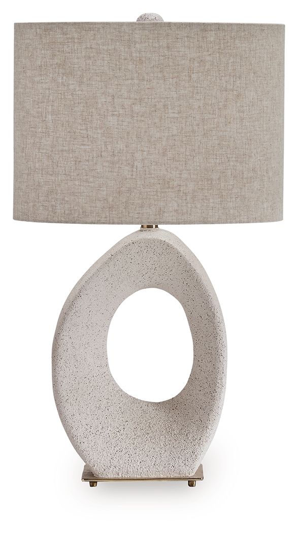Trentlen - Paper Table Lamp - Cream / Gold Finish by Ashley – Table Lamps
