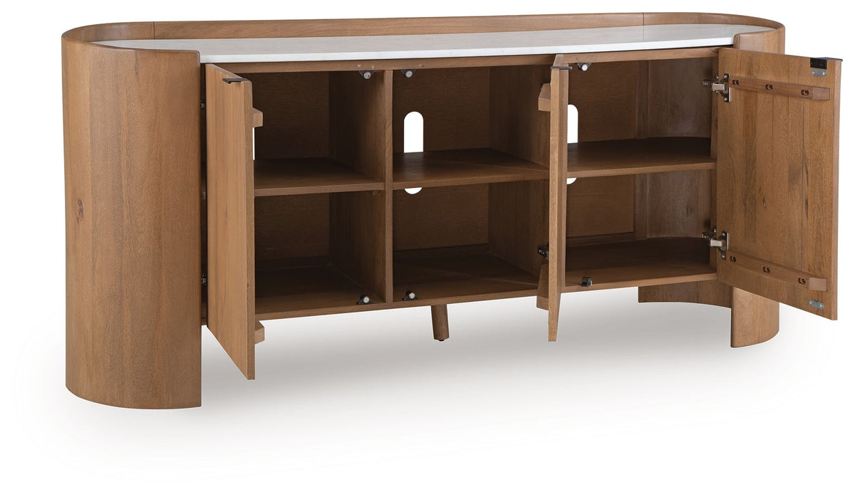 Fitzroy - Accent Cabinet - Brown / White by Ashley – view 3