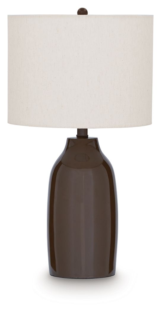 Jyler - Terracotta Table Lamp - Brown by Ashley – Table Lamps