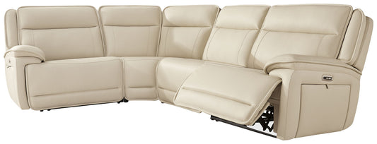 Double Deal - 4-Piece Power Reclining Sectional - Almond by Ashley – Reclining Sectionals