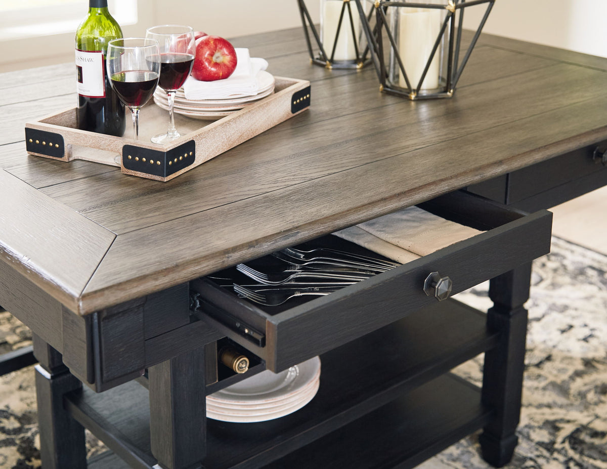Tyler Creek - Rectangular Dining Room Counter Table - Black / Gray by Ashley – view 4