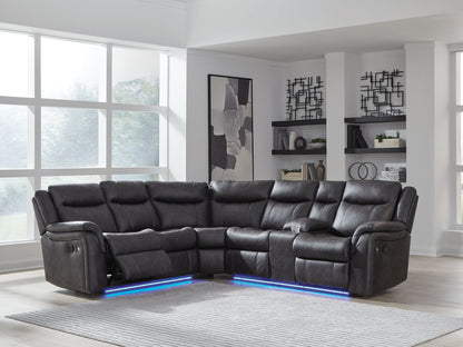 Sultan Meadow - 2-Piece Reclining Sectional - Carbon by Ashley – view 4