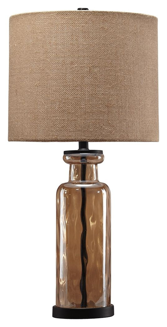 Laurentia - Glass Table Lamp  - Champagne by Ashley – Table Lamps