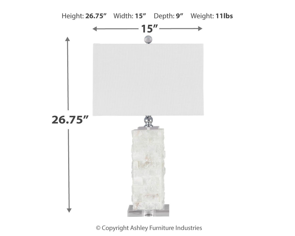 Malise - Alabaster Table Lamp  - White by Ashley – view 4