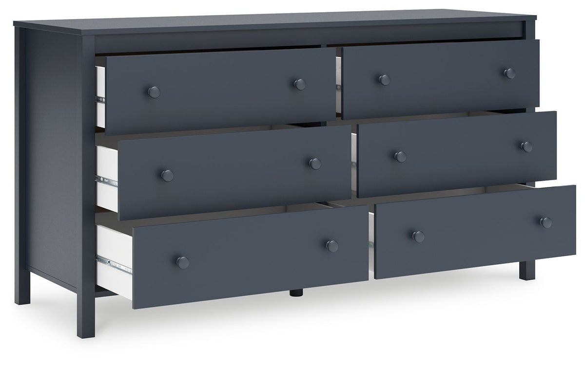 Simmenfort - Six Drawer Dresser - Navy Blue by Ashley – view 4
