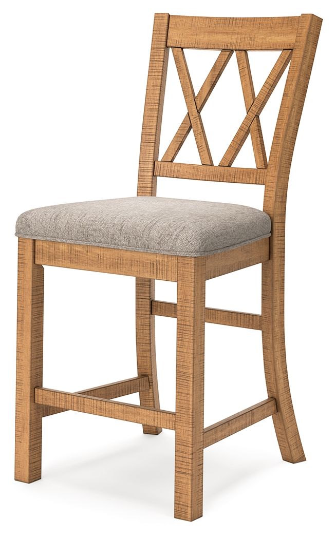 Havonplane - Upholstered Barstool (Set of 2) - Brown by Ashley – view 4