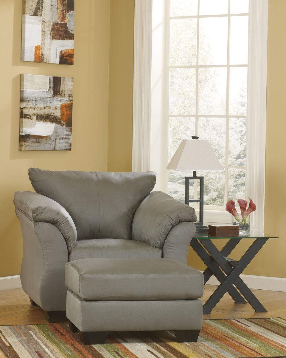 Darcy - Chair With Ottoman by Ashley – Stationary Chair & Ottoman