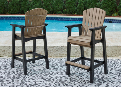 Fairen Trail - Tall Barstool (Set of 2) - Black / Driftwood by Ashley – view 3