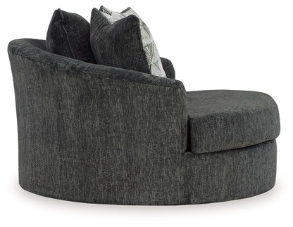 Biddeford - Oversized Swivel Accent Chair - Shadow by Ashley – view 2