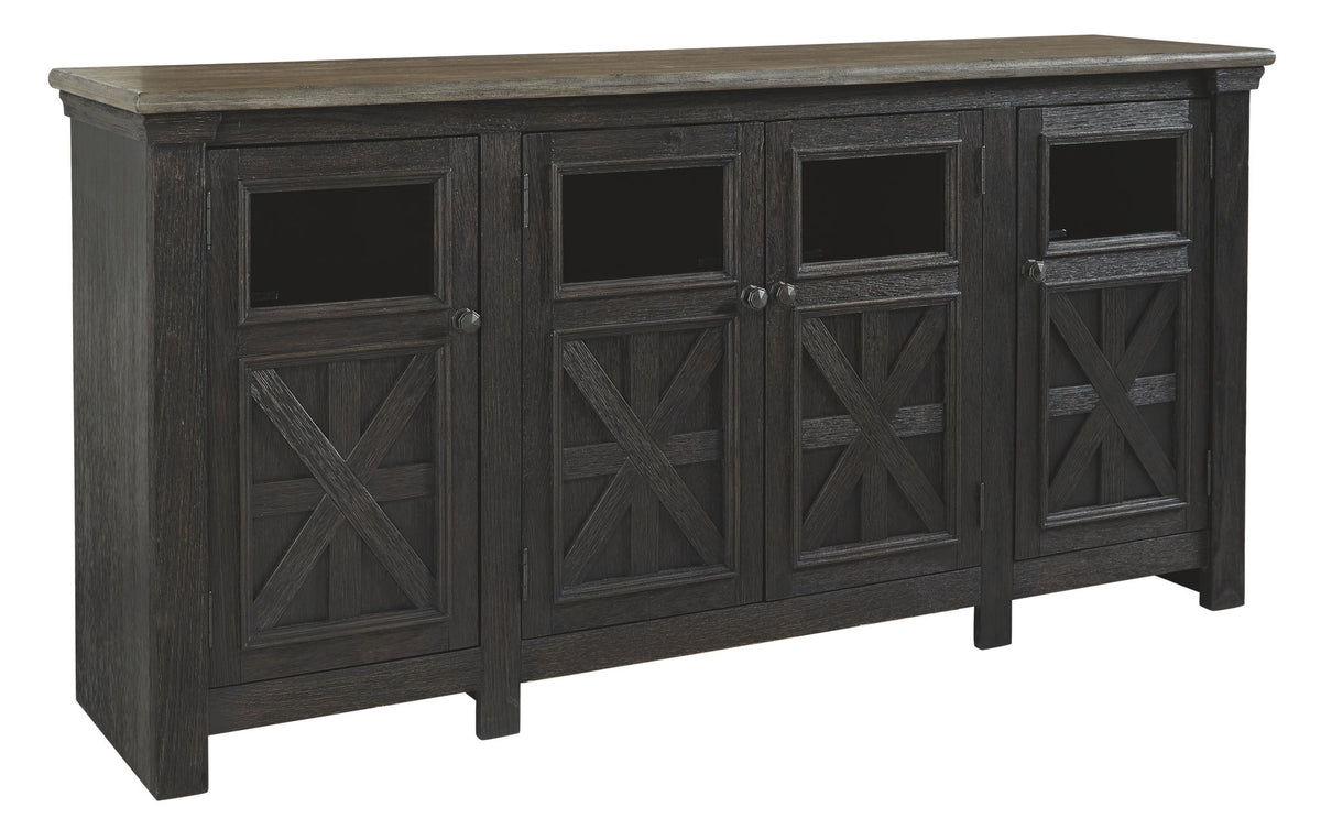 Tyler Creek - Extra Large TV Stand - Black / Gray by Ashley – TV Stands