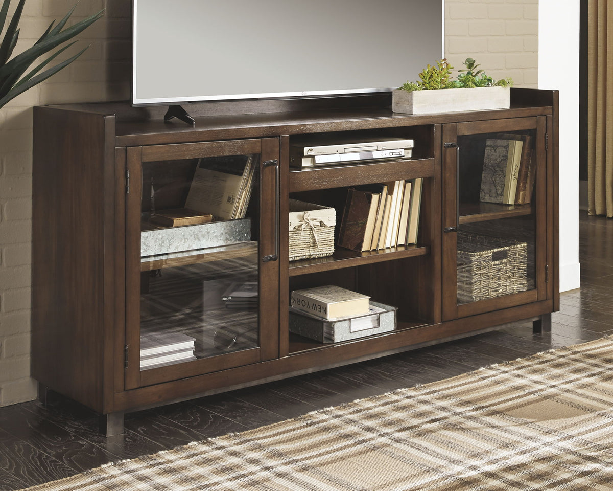 Starmore - XL TV Stand w/Fireplace Option - Brown by Ashley – view 3