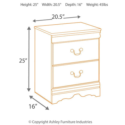 Huey Vineyard - Two Drawer Night Stand - Black by Ashley – view 4