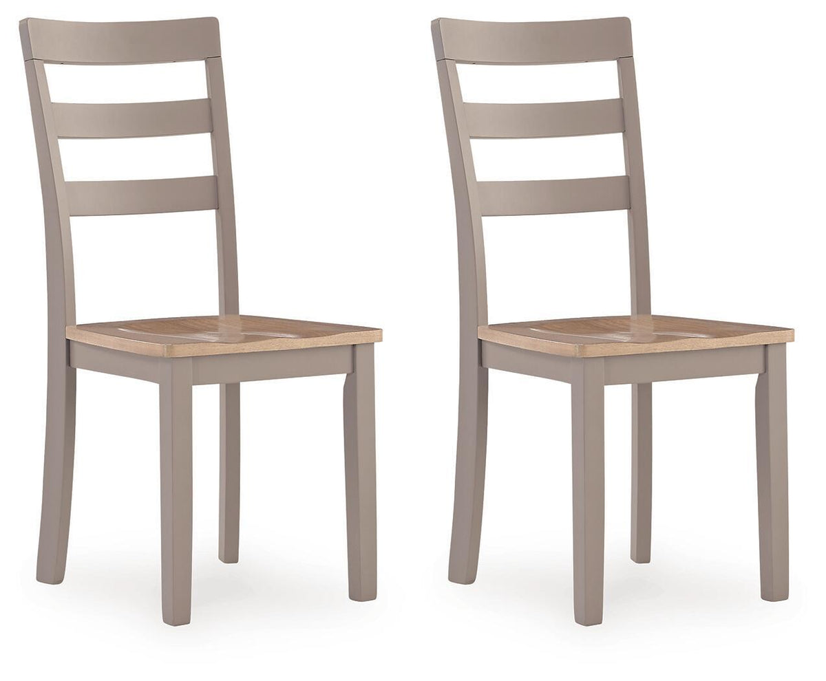 Harperfeld - Dining Room Side Chair (Set of 2) - Natural / Gray by Ashley – Chair Sets