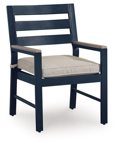 East Beach - Arm Chair With Cushion (Set of 2) - Blue by Ashley – view 4