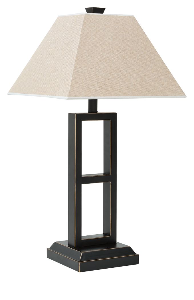 Deidra - Metal Table Lamp (Set of 2) - Black by Ashley – view 4