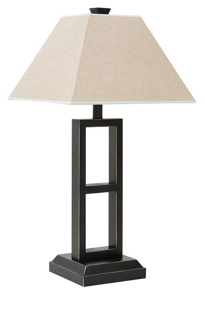 Deidra - Metal Table Lamp (Set of 2) - Black by Ashley – view 4