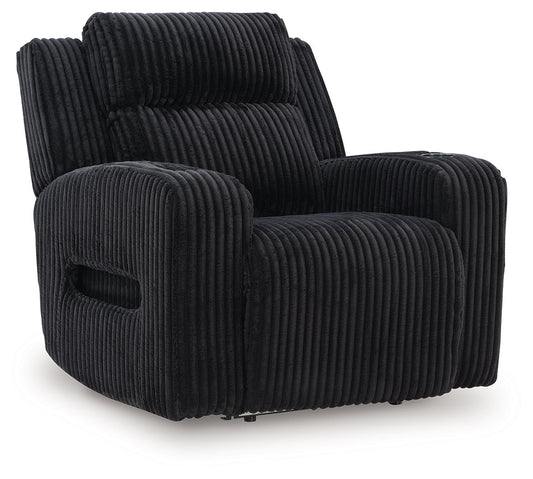 Forest Lake - Power Recliner With Adj Headrest - Black by Ashley – Reclining Chairs