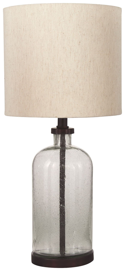 Bandile - Glass Table Lamp  - Clear / Bronze Finish by Ashley – Table Lamps