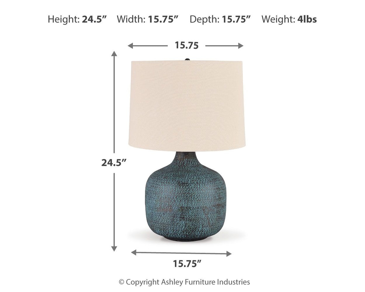 Malthace - Metal Table Lamp - Patina by Ashley – view 4