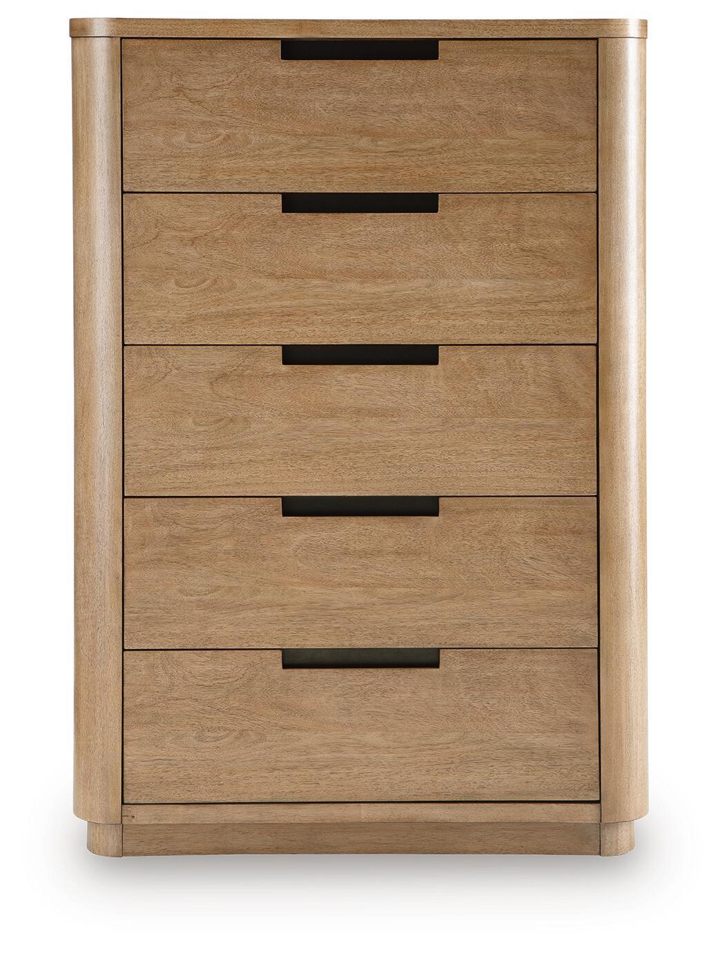 Pamaria - Five Drawer Chest - Light Brown by Ashley – view 4