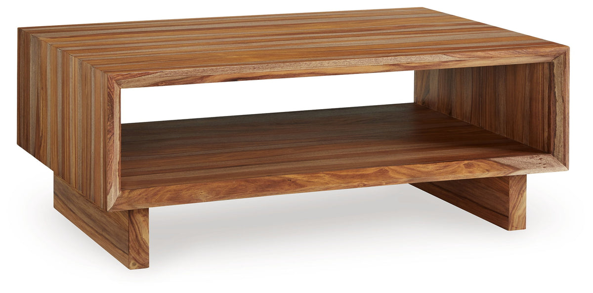 Dressonni - Rectangular Cocktail Table - Brown by Ashley – Cocktail Tables