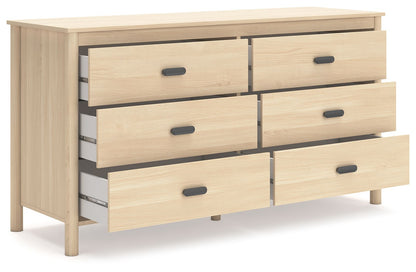 Cabinella - Six Drawer Dresser - Tan by Ashley – view 4