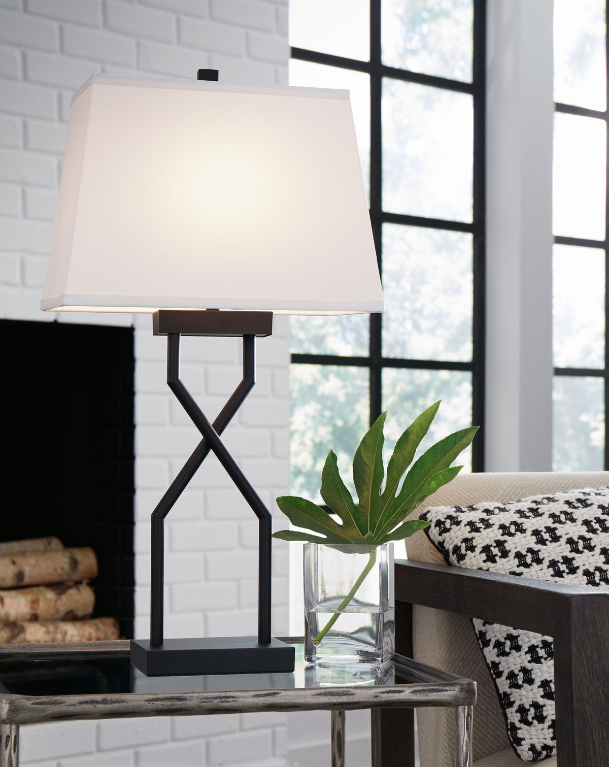 Brookthrone - Metal Table Lamp (Set of 2) - Black by Ashley – view 3