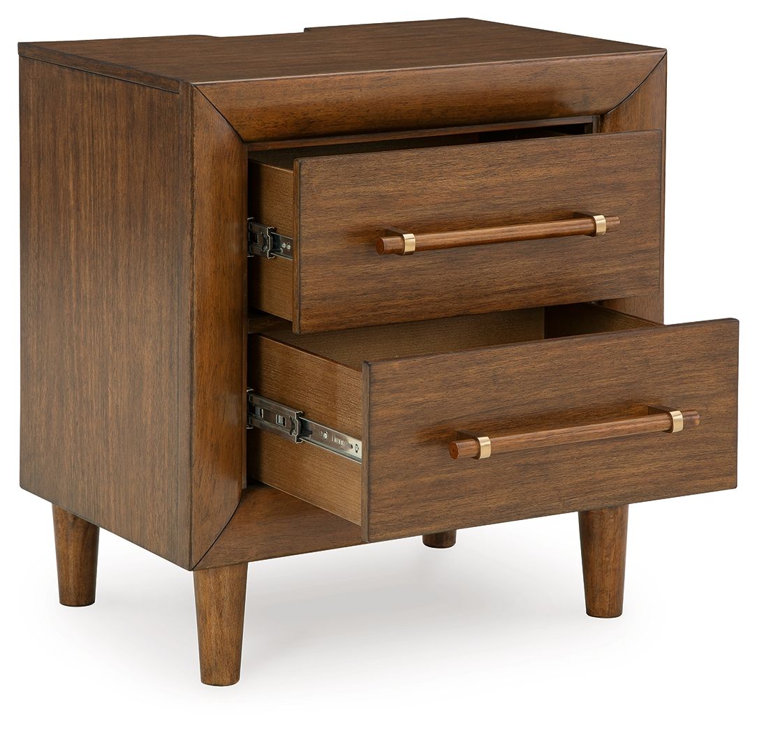 Lyncott - Two Drawer Night Stand - Brown by Ashley – view 4