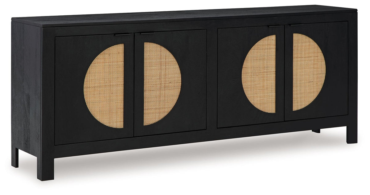 Cliffiings - Accent Cabinet - Black / Natural by Ashley – Accent Cabinets