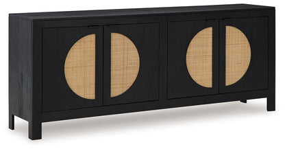 Cliffiings - Accent Cabinet - Black / Natural by Ashley – Accent Cabinets