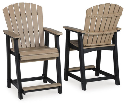 Fairen Trail - Barstool (Set of 2) - Black / Driftwood by Ashley – view 3