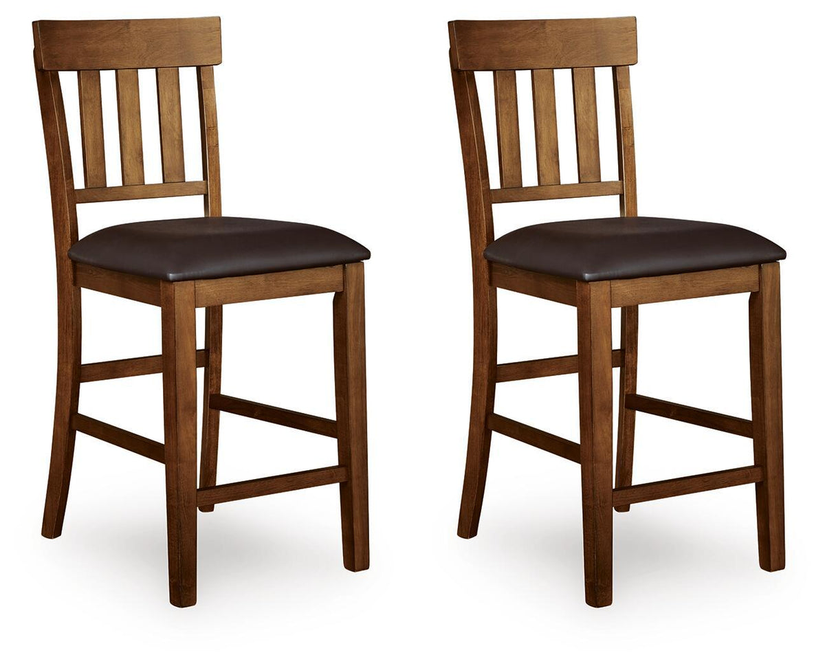 Ralene - Upholstered Barstool (Set of 2) - Medium Brown by Ashley – Stool Sets