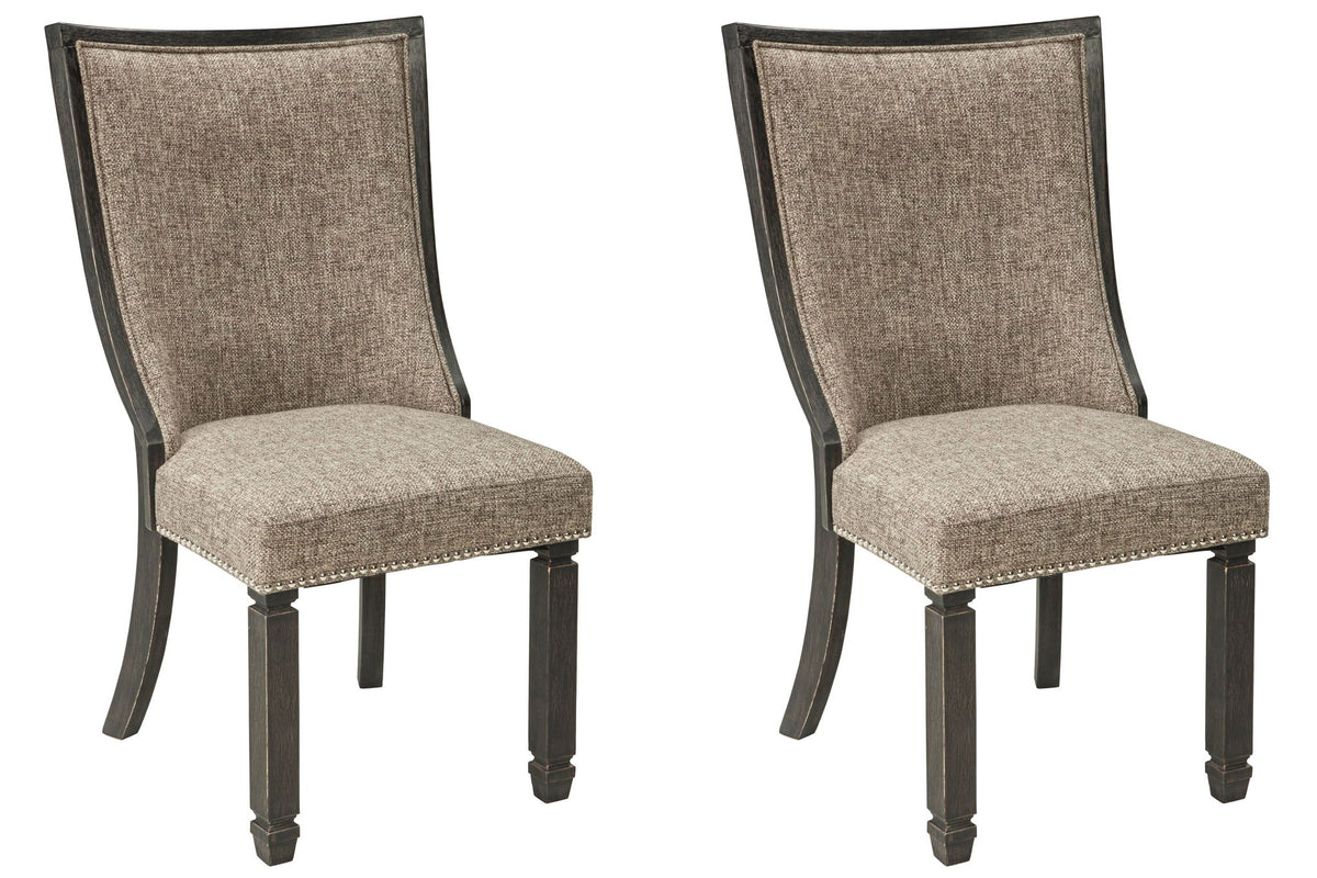 Tyler Creek - Dining UPH Side Chair (Set of 2) - Framed Back - Black / Grayish Brown by Ashley – view 4