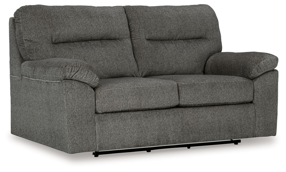 Bindura - Glider Loveseat - Mineral by Ashley – Stationary Loveseats