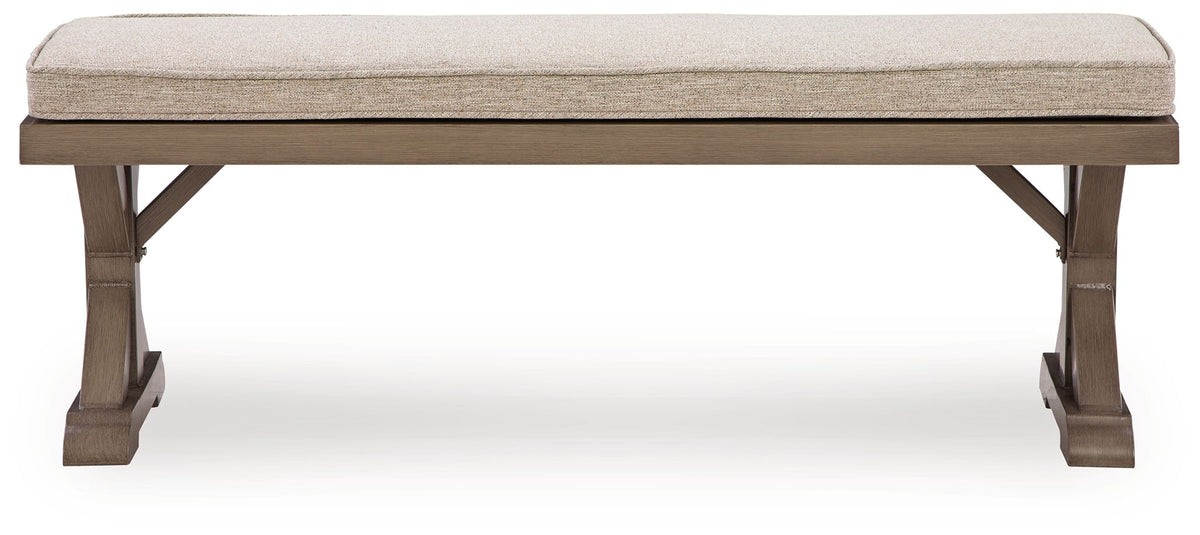 Laguna Heights - Bench With Cushion - Beige by Ashley – view 3