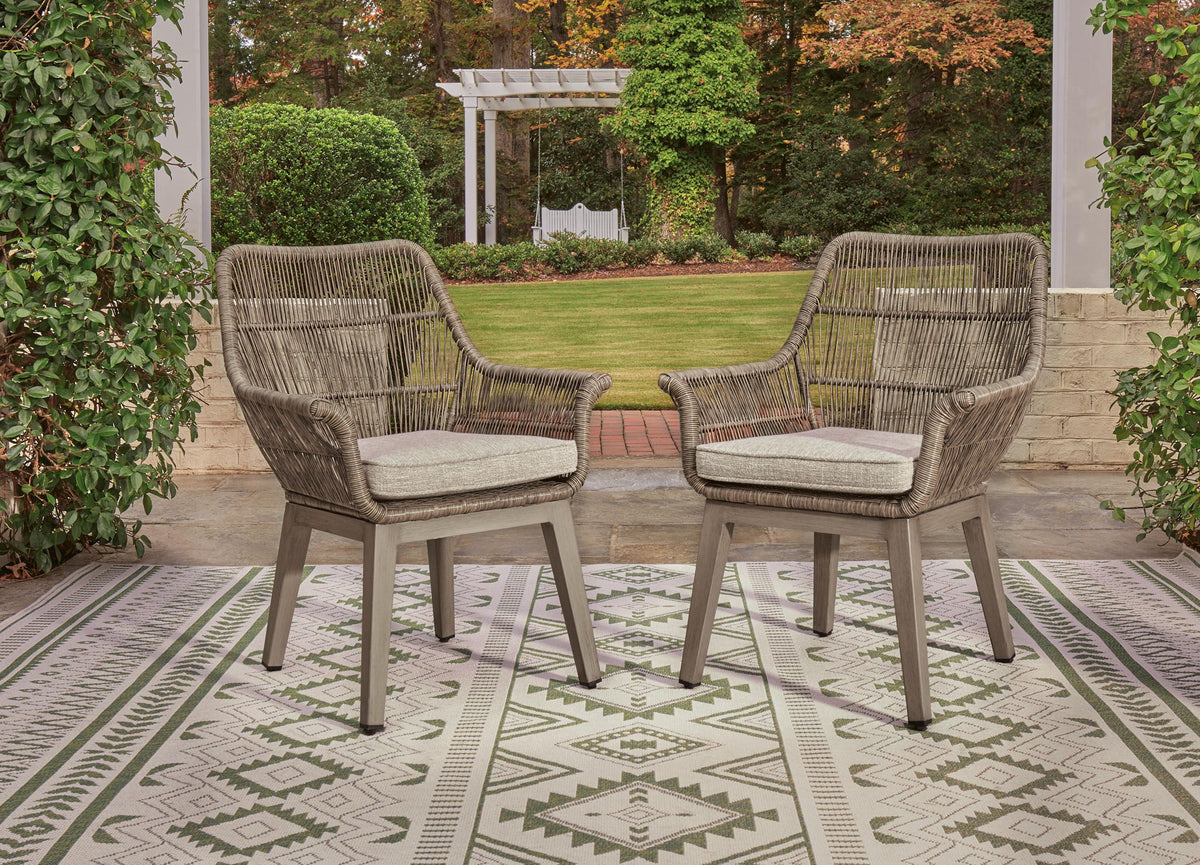 Beach Front - Arm Chair With Cushion (Set of 2) - Beige by Ashley – view 3
