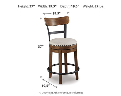 Valebeck - Full Back Swivel Stool by Ashley – view 7