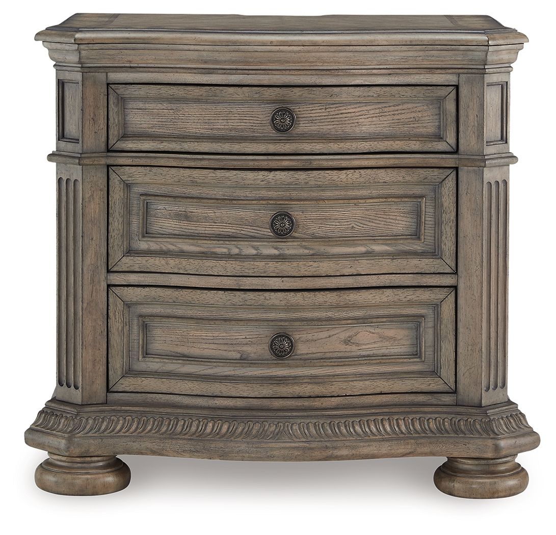 Ardenfield - Three Drawer Night Stand - Light Brown by Ashley – view 2