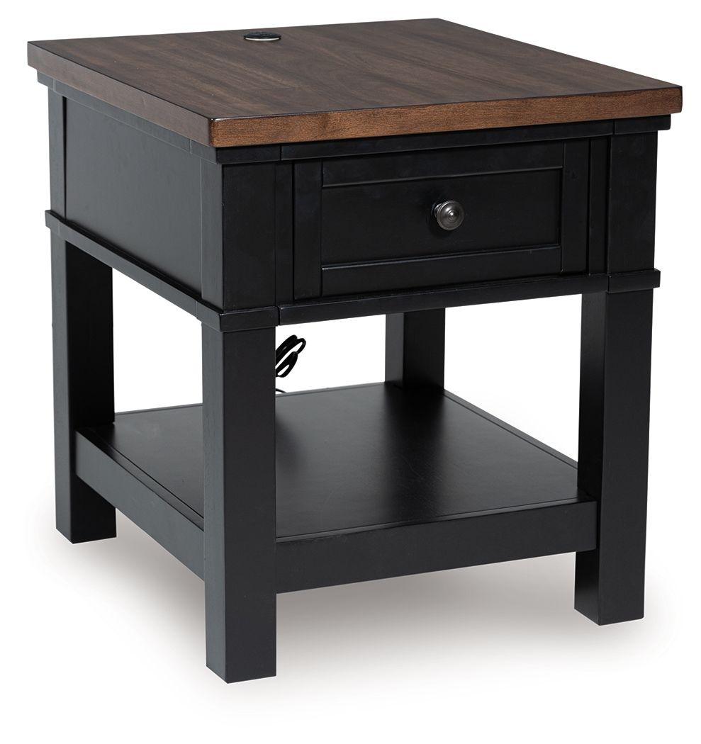 Wildenauer - Rectangular End Table - Brown / Black by Ashley – End Tables