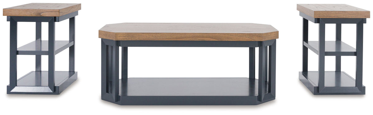 Landocken - Occasional Table Set (Set of 3) - Brown / Blue by Ashley – view 4