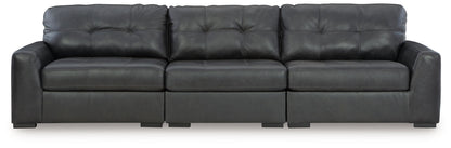 Brindley Pier - 3-Piece Sectional Sofa - Fog by Ashley – Stationary Sectionals