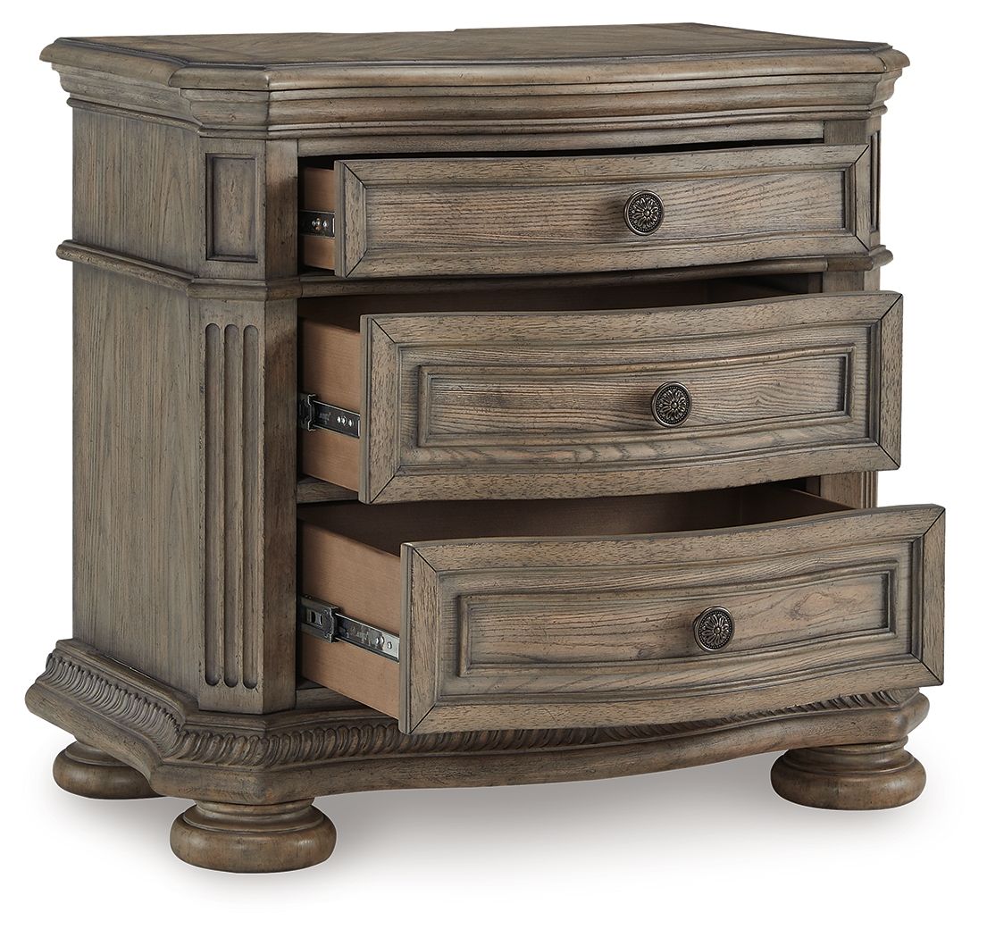 Ardenfield - Three Drawer Night Stand - Light Brown by Ashley – view 3
