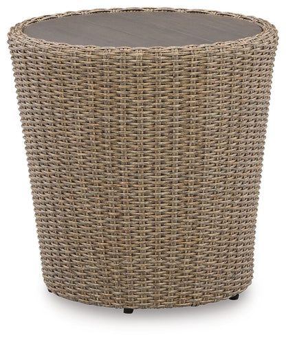 Danson - Round End Table - Beige by Ashley – End Tables