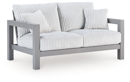 Hurley Park - Loveseat With Cushion - Gray by Ashley – view 4